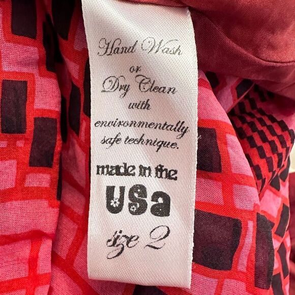 Daughters Of The Revolution Open Back Ruffle Hem Halter Maxi Dress Red Sz 2 - Picture 4 of 4